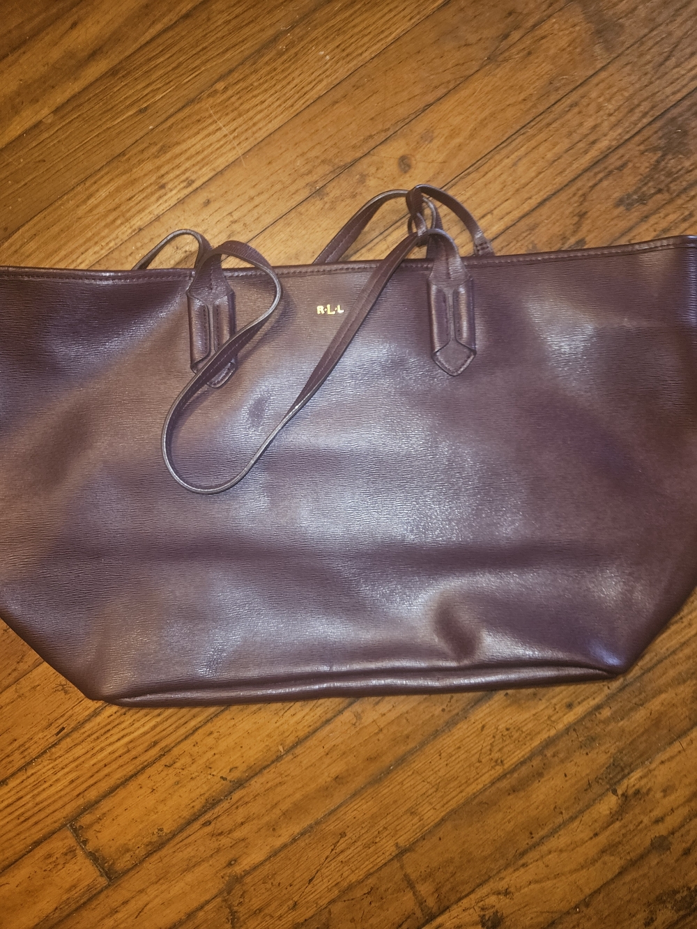Ralph Lauren Burgundy Leather Tote